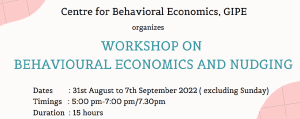 Apply: Workshop on Behavioural Economics and Nudging 